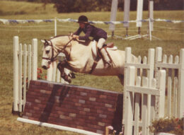 Kerry Gold jumps at a horse show in the 1970s at the Bridlespur Hunt Club.