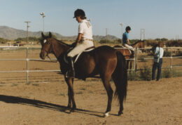Rebecca Star at age 3 at a horse show in Phoenix.