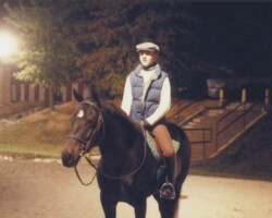 Kerrymor's Autumn Hope waits with Terry McKenna for a riding phase of the Challenge of the Breeds event in 1985 at the St. Louis National Charity Horse Show.
