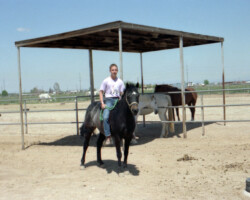 Kerrymor's Autumn Hope and Terry McKenna in the mid-1980s in Phoenix.