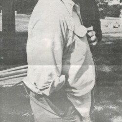 Paddy Keough with Crickett in a photo in the 1970s.