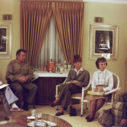 From left: Joe McKenna (partially hidden), Judy Werner, John Waddell, Kay Chandeysson, Ruth Pfeffer, and Mike Ferguson's wife, Mary, attend a meeting to plan the St. Louis National Charity Horse Show at the McKenna home in St. Louis County, in the late 1970s. From left: Joe McKenna (partially hidden), Judy Werner, John Waddell, Kay Chandeysson, Ruth Pfeffer, and Mike Ferguson's wife, Mary, attend a meeting to plan the St. Louis National Charity Horse Show at the McKenna home in St. Louis County, in the late 1970s.